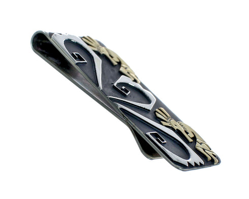 Native American Navajo Genuine Sterling Silver And 12KGF Kokopelli Money Clip NN20380